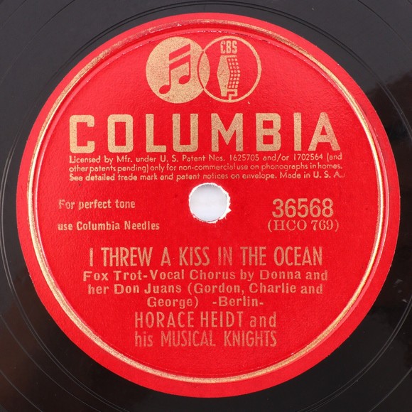 Horace Heidt, I Threw A Kiss In The Ocean/Little Bo-Peep  1942 10" 78 rpm Record - Picture 1 of 9